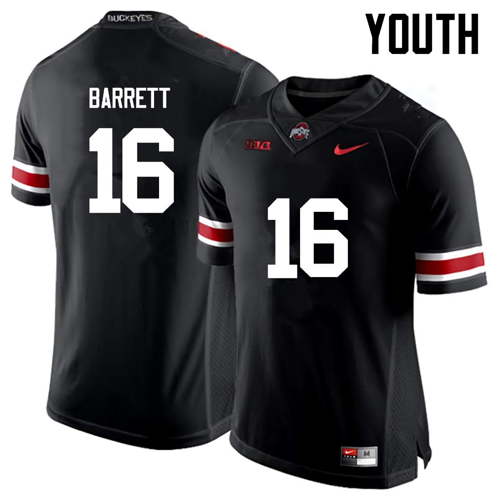 J.T. Barrett Ohio State Buckeyes Youth NCAA #16 Nike Black College Stitched Football Jersey GZY7056FS